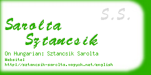 sarolta sztancsik business card